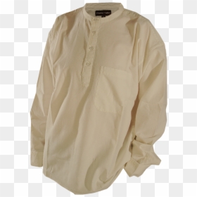 Collarless Shirt Grandad Shirt Crushed Cotton Cream - Cream Grandad Shirt, HD Png Download - blouse png