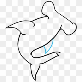 Drawing Shark Body Transparent Png Clipart Free Download - Step How To Draw Hammerhead, Png Download - shark mouth png
