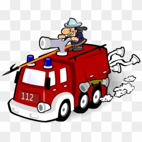 Fire Car Cartoon Water, HD Png Download - fire engine png