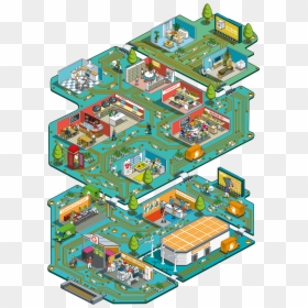 Colourful Isometric Illustration Of Various Futures - Illustration, HD Png Download - restart png