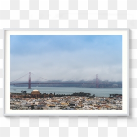 Through The Fog, Golden Gate Bridge, San Fransisco, - Cable-stayed Bridge, HD Png Download - golden gate png