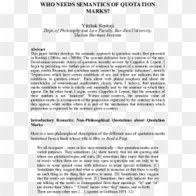 Document, HD Png Download - quote marks png