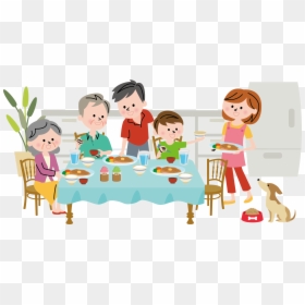 Clip Art Transprent Png - Family Dinner Clipart, Transparent Png - dinner table png