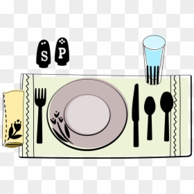 Table, Plate, Manners, Salt, Pepper, Dinner, Lunch, HD Png Download - dinner table png