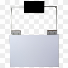 Front Kiosk White, HD Png Download - white desk png