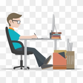 Transparent Office Worker Png - Graphic Designer Clip Art Png, Png Download - stressed png
