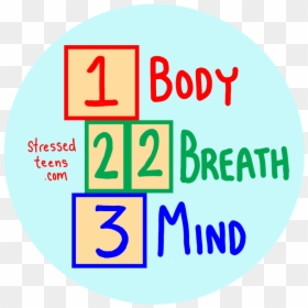 Body Breath Mind For Sticker With Text V 2 - Circle, HD Png Download - stressed png