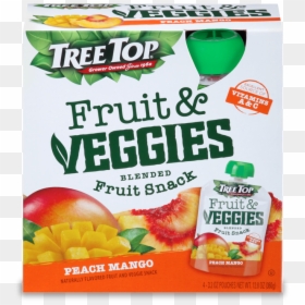 Tree Top Fruit And Veggies Fruit Snack - Fruit And Veggie Pack, HD Png Download - fruits and veggies png