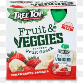 Tree Top Fruit And Veggies Fruit Snack - Strawberry, HD Png Download - fruits and veggies png