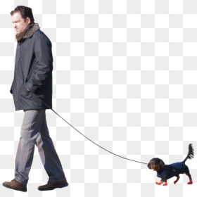 Transparent Walking Dog Png - Man Walking Dog Png, Png Download - person walking dog png