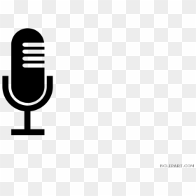 Retro Clipart Microphone - Illustration, HD Png Download - retro microphone png