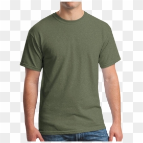 Gildan Heather Military Green, HD Png Download - blank tshirt png