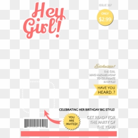 Cover Girl Magazine Template, HD Png Download - magazine cover template png