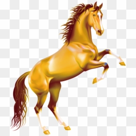 This Graphics Is Yellow Running Horse Pattern Element - Rearing Horse Png, Transparent Png - running horse png