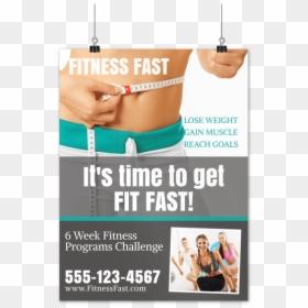 Fast Fitness Motivational Poster Template Preview - Flyer, HD Png Download - magazine cover template png