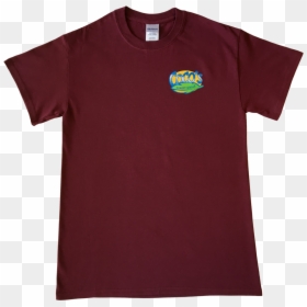 Logo Tshirt Ss Maroon Front - Active Shirt, HD Png Download - red tshirt png
