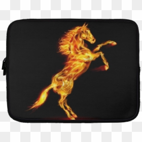 Blue Fire Horse, HD Png Download - running horse png