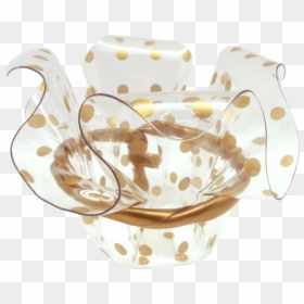 Acrylic Container With Goldpolka Dots - Ceramic, HD Png Download - gold polka dots png