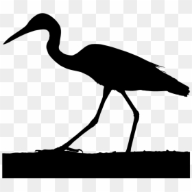 Blue Silhouette At Getdrawings - Cattle Egret Silhouette Png, Transparent Png - flock of birds silhouette png