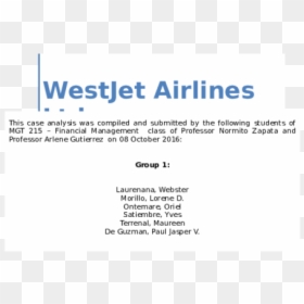 Document, HD Png Download - westjet logo png