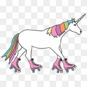 Roller Unicorn - Unicorn On Roller Skates, HD Png Download - unicorn png transparent