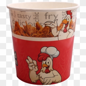 Custom Logo Disposable Take Away Fried Chicken Buckets - Cartoon, HD Png Download - bucket of chicken png