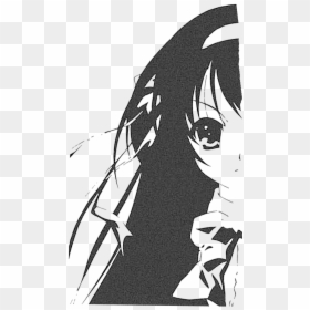 Haruhi Suzumiya Black And White, HD Png Download - black and white anime png