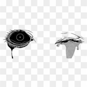 #eyes #dark #black #blacktheme #blackaesthetic #tears - Creepy Eye Drawing Png, Transparent Png - crying eyes png