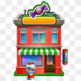 House Clipart Candy - Candy Store Clip Art, HD Png Download - casas png