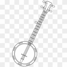 Clip Art Banjo And Guitar Clipart Black And White - Banjos Clipart, HD Png Download - white guitar png