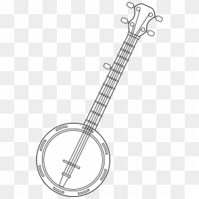 Clip Art Banjo And Guitar Clipart Black And White - Banjos Clipart, HD ...