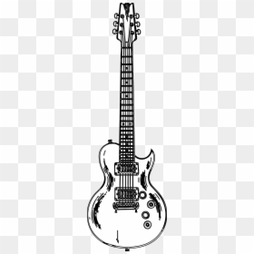 Guitar Black And White Guitar Clipart Black And White - Bass Guitar Clipart Black And White, HD Png Download - white guitar png