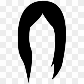 Hair Wig Long And Black Shape - Wig Icon Png, Transparent Png - wig.png