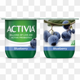 Activia Probiotic Blended Lowfat Yogurt Blueberry - Activia Cherry Yogurt, HD Png Download - single blueberry png