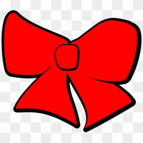Red Hair Bow Clipart, HD Png Download - red christmas bow png