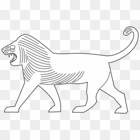 Angry Lion Png -lion Walking Animal - Lion Of Babylon Outline, Transparent Png - lion png images