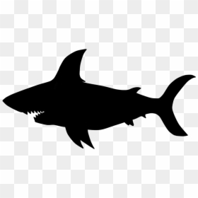 Dinosaur Shark Png Transparent Images - Great White Shark Silhouette Png, Png Download - shark png transparent