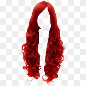 Wig Png Image Transparent - Red Long Hair Png, Png Download - wig png transparent