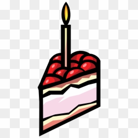 Slice Of Cherry Cake Clipart , Png Download - Slice Birthday Cakes Clipart, Transparent Png - slice of cake png