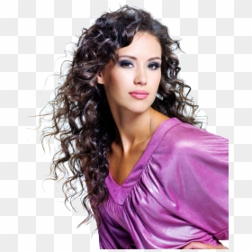 Curly Hair Women Png, Transparent Png - women hair png