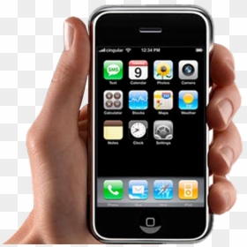 Apple Iphone 2007, HD Png Download - phone in hand png