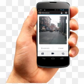 Informacam - Iphone, HD Png Download - phone in hand png
