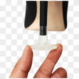 Clear Heel Protector Applied On High Heel - Nail Polish, HD Png Download - high heel shoe png
