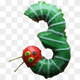 The Very Hungry Caterpillar Number 3 Cake - Hungry Caterpillar Cake 3, HD Png Download - hungry caterpillar png