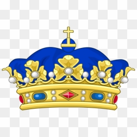 File Crown Of A - Blue And Yellow Crown, HD Png Download - princes crown png