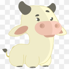 Cow, Bug, Animal, Nature, Cute, Yellow, Animals - Animal, HD Png Download - cute cow png