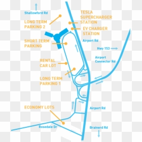 Cha Parking Home - Chattanooga Airport Map, HD Png Download - delta airlines png