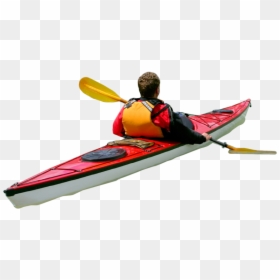 Kayak,water Transportation,sea And Boating Equipment - Person Kayaking Png, Transparent Png - canoe paddle png