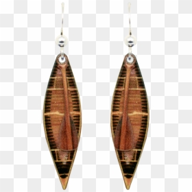 Canoe With Paddle - Earrings, HD Png Download - canoe paddle png