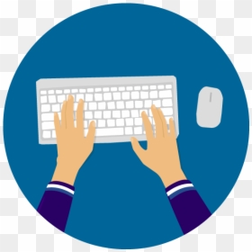 Konto Icon Blau@2x - Hand On Keyboard Png, Transparent Png - finger icon png